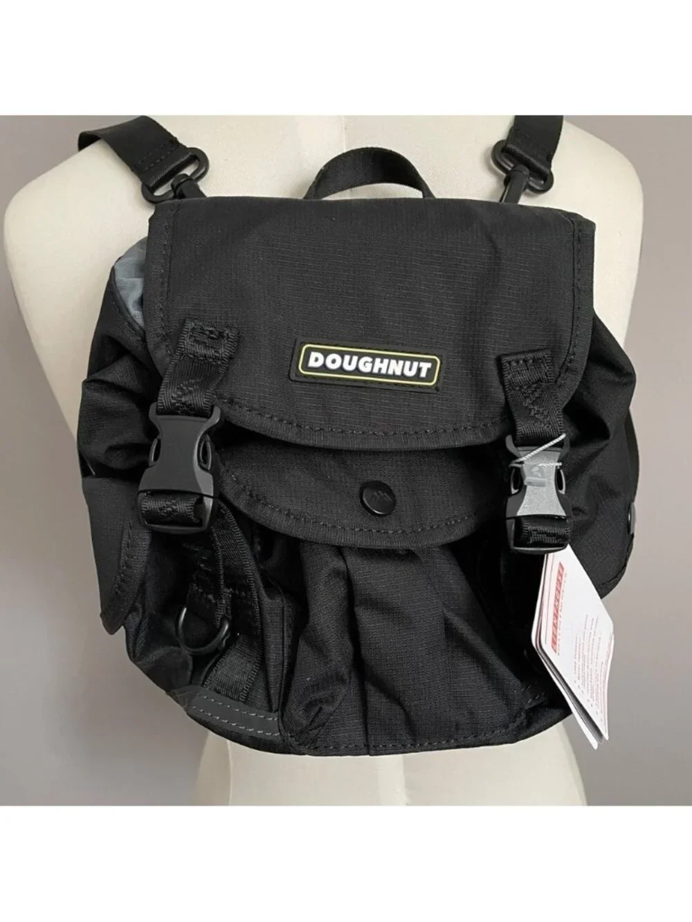 Doughnut Black Lighthouse Backpack - Small w/ Travel Pillow, BNWTs! 🦄